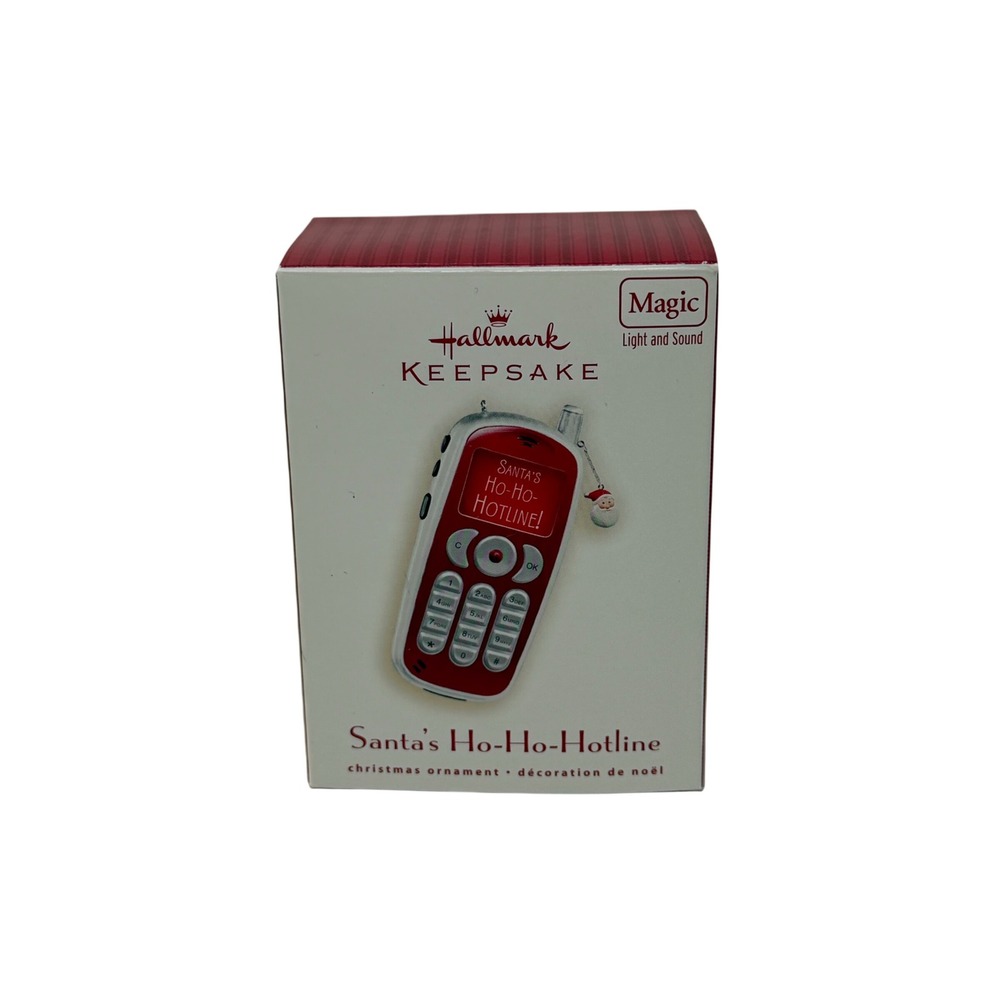 Hallmark Keepsake 2007 Santa's Ho Ho Hotline Magic Light Sound Ornament Box